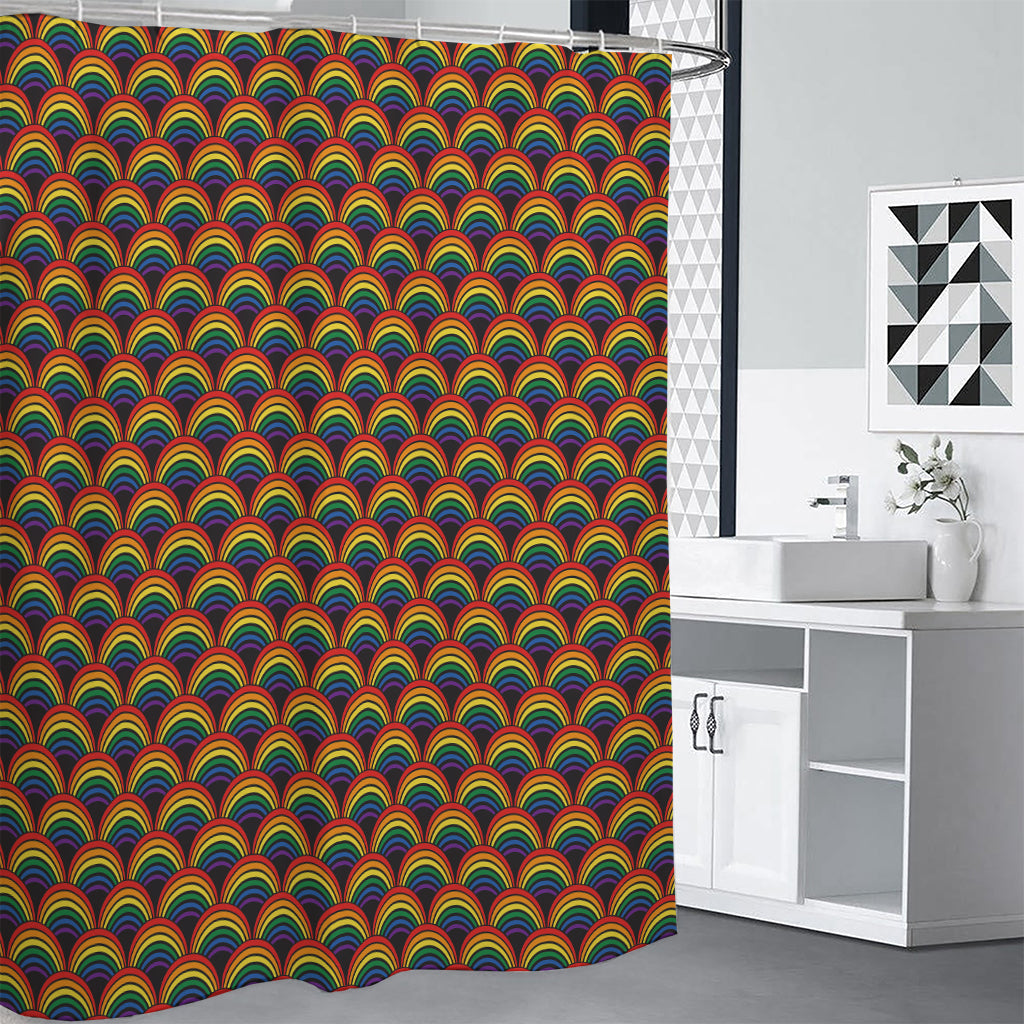Rainbow Gay Pride Pattern Print Shower Curtain