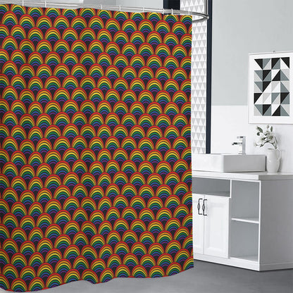 Rainbow Gay Pride Pattern Print Shower Curtain
