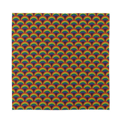 Rainbow Gay Pride Pattern Print Silk Bandana