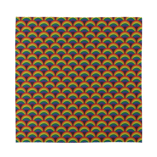 Rainbow Gay Pride Pattern Print Silk Bandana