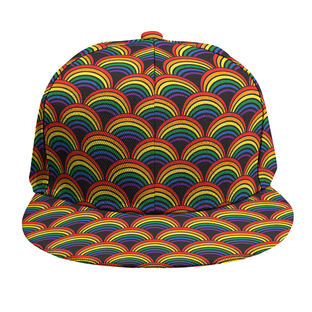 Rainbow Gay Pride Pattern Print Snapback Cap