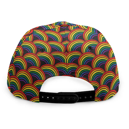 Rainbow Gay Pride Pattern Print Snapback Cap