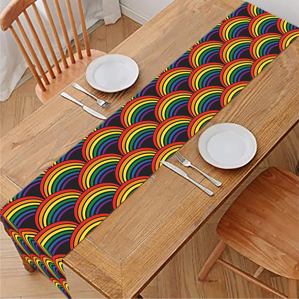 Rainbow Gay Pride Pattern Print Table Runner