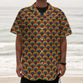 Rainbow Gay Pride Pattern Print Textured Short Sleeve Shirt