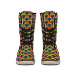 Rainbow Gay Pride Pattern Print Winter Boots
