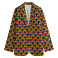 Rainbow Gay Pride Pattern Print Women's Cotton Blazer