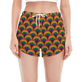 Rainbow Gay Pride Pattern Print Women's Split Running Shorts