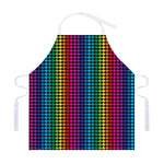 Rainbow Gay Pride Zigzag Pattern Print Adjustable Apron