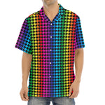 Rainbow Gay Pride Zigzag Pattern Print Aloha Shirt