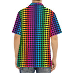 Rainbow Gay Pride Zigzag Pattern Print Aloha Shirt