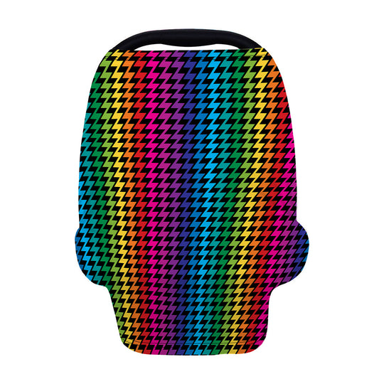 Rainbow Gay Pride Zigzag Pattern Print Baby Seat Cover