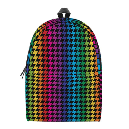 Rainbow Gay Pride Zigzag Pattern Print Backpack