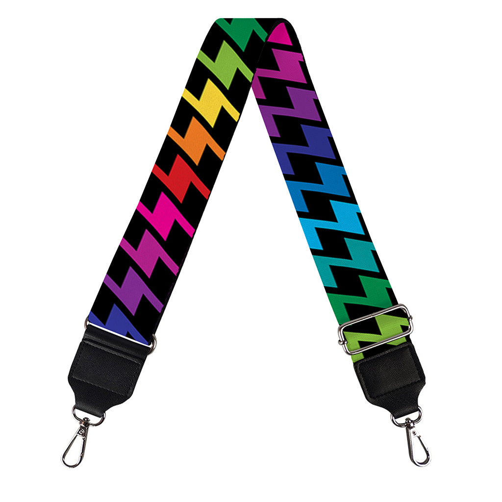 Rainbow Gay Pride Zigzag Pattern Print Bag Strap