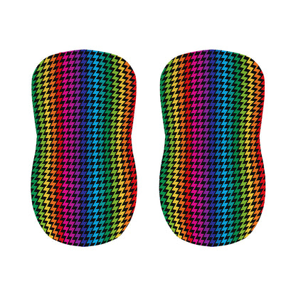 Rainbow Gay Pride Zigzag Pattern Print Bar Stool Covers