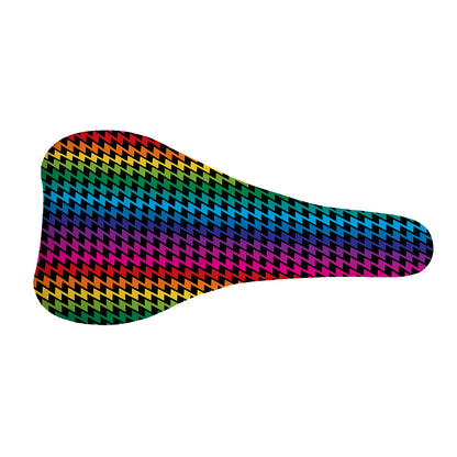 Rainbow Gay Pride Zigzag Pattern Print Bicycle Seat Cover