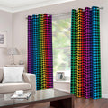 Rainbow Gay Pride Zigzag Pattern Print Dimout Grommet Curtains
