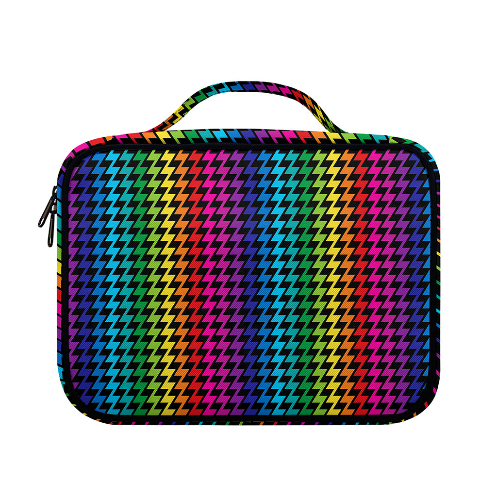 Rainbow Gay Pride Zigzag Pattern Print Briefcase Bible Bag
