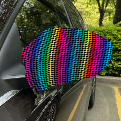 Rainbow Gay Pride Zigzag Pattern Print Car Side Mirror Covers