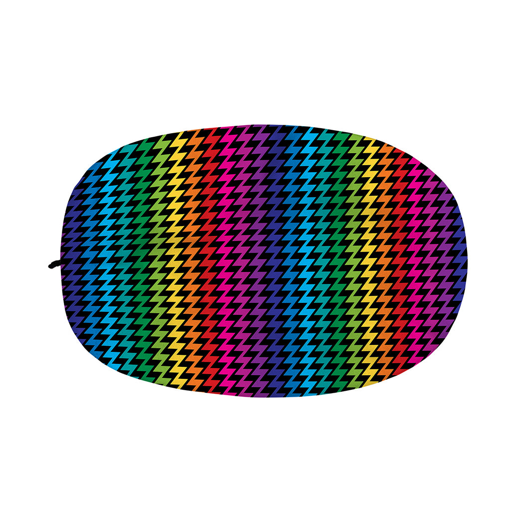Rainbow Gay Pride Zigzag Pattern Print Car Side Mirror Covers