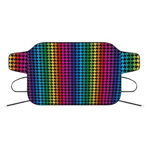 Rainbow Gay Pride Zigzag Pattern Print Car Windshield Snow Cover