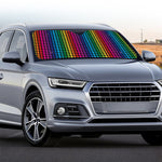 Rainbow Gay Pride Zigzag Pattern Print Car Windshield Sun Shade