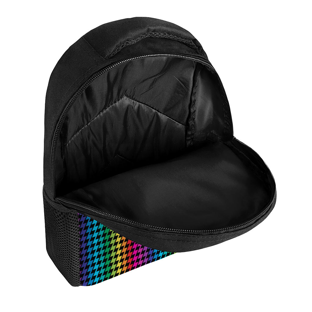 Rainbow Gay Pride Zigzag Pattern Print Casual Backpack