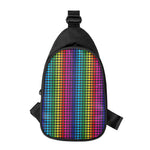 Rainbow Gay Pride Zigzag Pattern Print Chest Bag