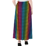 Rainbow Gay Pride Zigzag Pattern Print Chiffon Maxi Skirt