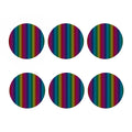Rainbow Gay Pride Zigzag Pattern Print Coaster Set