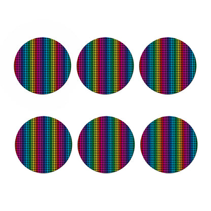 Rainbow Gay Pride Zigzag Pattern Print Coaster Set