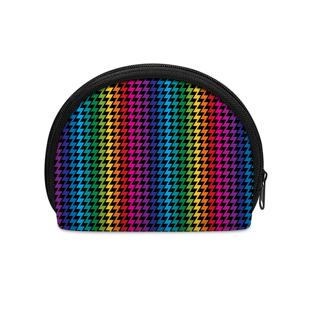 Rainbow Gay Pride Zigzag Pattern Print Coin Purse