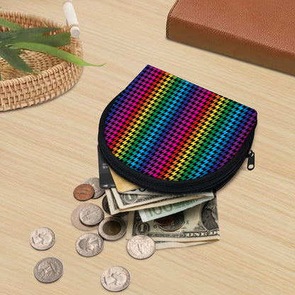 Rainbow Gay Pride Zigzag Pattern Print Coin Purse