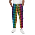 Rainbow Gay Pride Zigzag Pattern Print Cotton Sweatpants