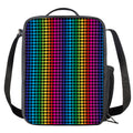 Rainbow Gay Pride Zigzag Pattern Print Crossbody Lunch Bag