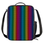 Rainbow Gay Pride Zigzag Pattern Print Crossbody Lunch Bag