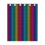 Rainbow Gay Pride Zigzag Pattern Print Curtain