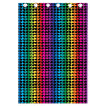 Rainbow Gay Pride Zigzag Pattern Print Curtain