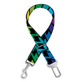 Rainbow Gay Pride Zigzag Pattern Print Dog Seat Belt