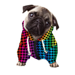 Rainbow Gay Pride Zigzag Pattern Print Dog Zip Up Hoodie