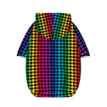 Rainbow Gay Pride Zigzag Pattern Print Dog Zip Up Hoodie