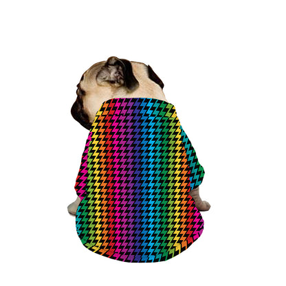 Rainbow Gay Pride Zigzag Pattern Print Dog Zip Up Jacket