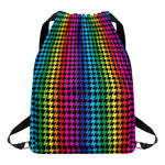 Rainbow Gay Pride Zigzag Pattern Print Drawstring Backpack