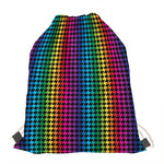 Rainbow Gay Pride Zigzag Pattern Print Drawstring Bag