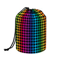 Rainbow Gay Pride Zigzag Pattern Print Drawstring Makeup Bag