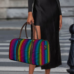 Rainbow Gay Pride Zigzag Pattern Print Duffle Bag