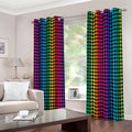 Rainbow Gay Pride Zigzag Pattern Print Extra Wide Grommet Curtains