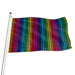 Rainbow Gay Pride Zigzag Pattern Print Flag