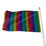 Rainbow Gay Pride Zigzag Pattern Print Flag