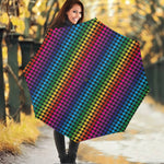 Rainbow Gay Pride Zigzag Pattern Print Foldable Umbrella