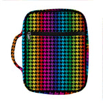 Rainbow Gay Pride Zigzag Pattern Print Front Pocket Bible Bag